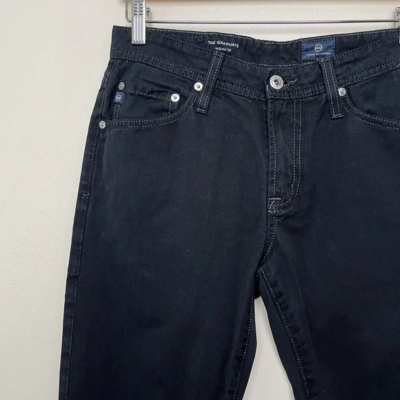 ADRIANO GOLDSCHMIED AG Mens 29R The Graduate Tailored Fit Stretch Jeans In Black - Picture 4 of 14